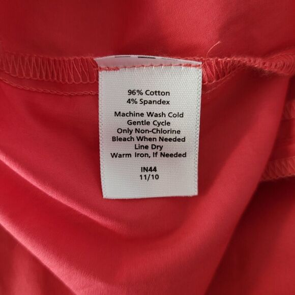 NEW Talbots Babydoll Poplin Wrap Front Mini Dress Size 4 Coral Bow Short Sleeve - Picture 9 of 12